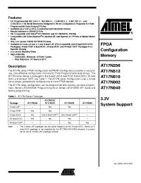 Datasheet AT17N002 manufacturer ATMEL