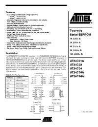 Datasheet AT24C01A-10PI-2.7 manufacturer ATMEL