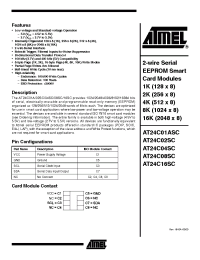 Datasheet AT24C04SC-09CT manufacturer ATMEL