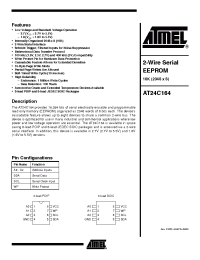 Datasheet AT24C164-10C manufacturer ATMEL