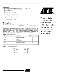 Datasheet AT24C256SC manufacturer ATMEL