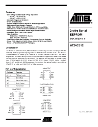 Datasheet AT24C512-1.8 manufacturer ATMEL