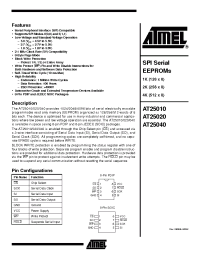 Datasheet AT25010 manufacturer ATMEL