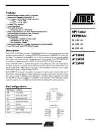 Datasheet AT25020-10SC manufacturer ATMEL