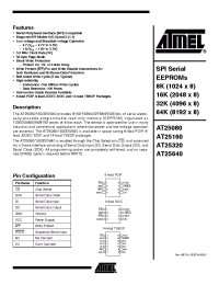 Datasheet AT25080-10-1.8 manufacturer ATMEL