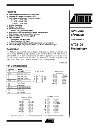 Datasheet AT25128-10SI manufacturer ATMEL