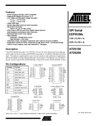 Datasheet AT25256W-10SJ-2.7 manufacturer ATMEL