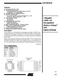 Datasheet AT27BV010 manufacturer ATMEL