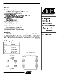Datasheet AT27BV020-15 manufacturer ATMEL