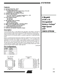 Datasheet AT27BV040 manufacturer ATMEL