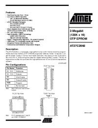 Datasheet AT27C2048-12 manufacturer ATMEL