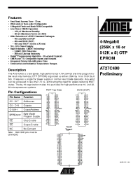 Datasheet AT27C400-12 manufacturer ATMEL