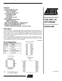 Datasheet AT27C512R-10C manufacturer ATMEL