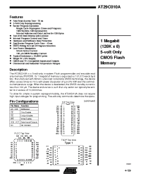 Datasheet AT29C010 manufacturer ATMEL