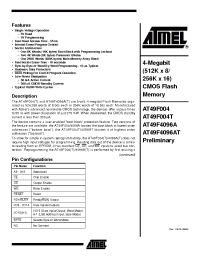 Datasheet AT49F004 manufacturer ATMEL