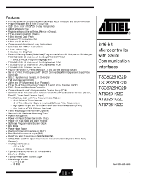 Datasheet AT80251G2D-RLTUL manufacturer ATMEL