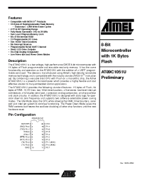 Datasheet AT89C1051U-12SI manufacturer ATMEL