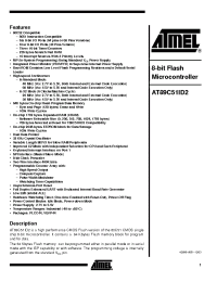 Datasheet AT89C51ID2 manufacturer ATMEL