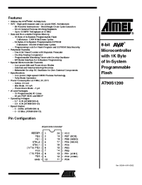 Datasheet AT90S1200-12PI manufacturer ATMEL