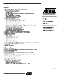 Datasheet ATF1508ASV-15C manufacturer ATMEL