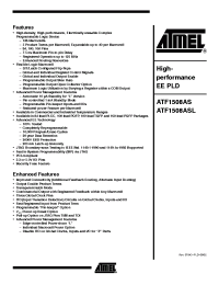 Datasheet ATF1508ASZ-20I manufacturer ATMEL