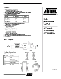 Datasheet ATF16V8B-10SC manufacturer ATMEL