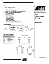 Datasheet ATF16V8C manufacturer ATMEL