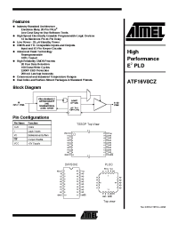 Datasheet ATF16V8CZ-12JC manufacturer ATMEL