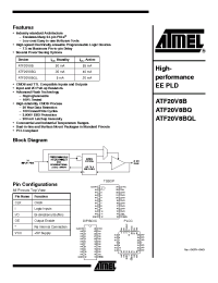 Datasheet ATF20V8B-10M manufacturer ATMEL