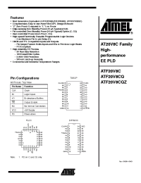 Datasheet ATF20V8C-10JI manufacturer ATMEL