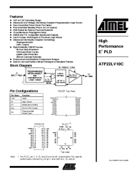 Datasheet ATF22LV10C-15PC manufacturer ATMEL