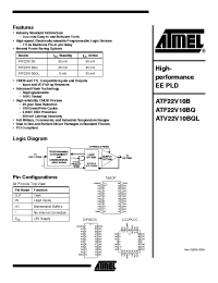 Datasheet ATF22V10BQ-15C manufacturer ATMEL