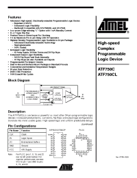 Datasheet ATF750CL-15I manufacturer ATMEL