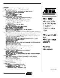 Datasheet ATmega1281/2561-16MU manufacturer ATMEL