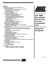 Datasheet ATmega162-16MI manufacturer ATMEL