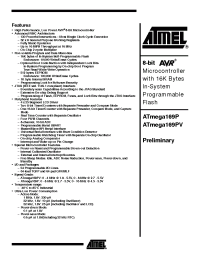 Datasheet ATMEGA169PV-8MU manufacturer ATMEL