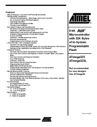 Datasheet ATmega323L-4PI manufacturer ATMEL