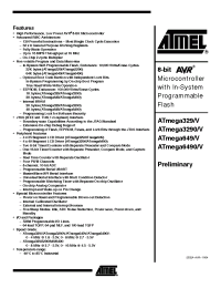 Datasheet ATmega329-16AU manufacturer ATMEL