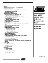 Datasheet ATmega8-16AI manufacturer ATMEL