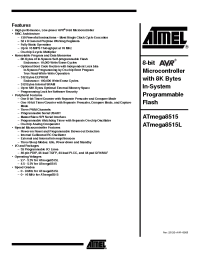 Datasheet ATmega8515L-8MU manufacturer ATMEL
