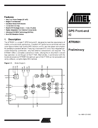 Datasheet ATR0601-PFQW manufacturer ATMEL