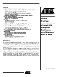 Datasheet ATSAM2133B manufacturer ATMEL