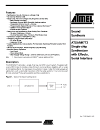 Datasheet ATSAM9773 manufacturer ATMEL