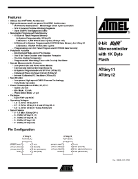 Datasheet ATtiny12L-4PC manufacturer ATMEL