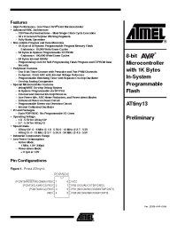 Datasheet ATtiny13-24SSJ manufacturer ATMEL