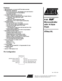 Datasheet ATtiny15L-1SC manufacturer ATMEL