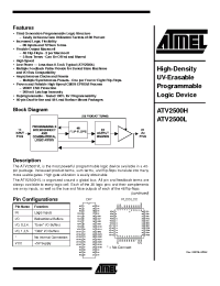 Datasheet ATV2500H-25DC manufacturer ATMEL