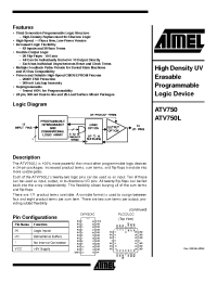 Datasheet ATV750-25JC manufacturer ATMEL