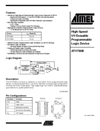 Datasheet ATV750B-25PI manufacturer ATMEL