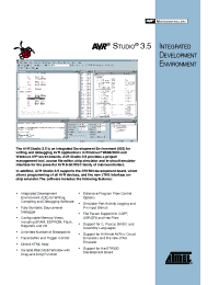 Datasheet AVRSTUDIOR3.0 manufacturer ATMEL